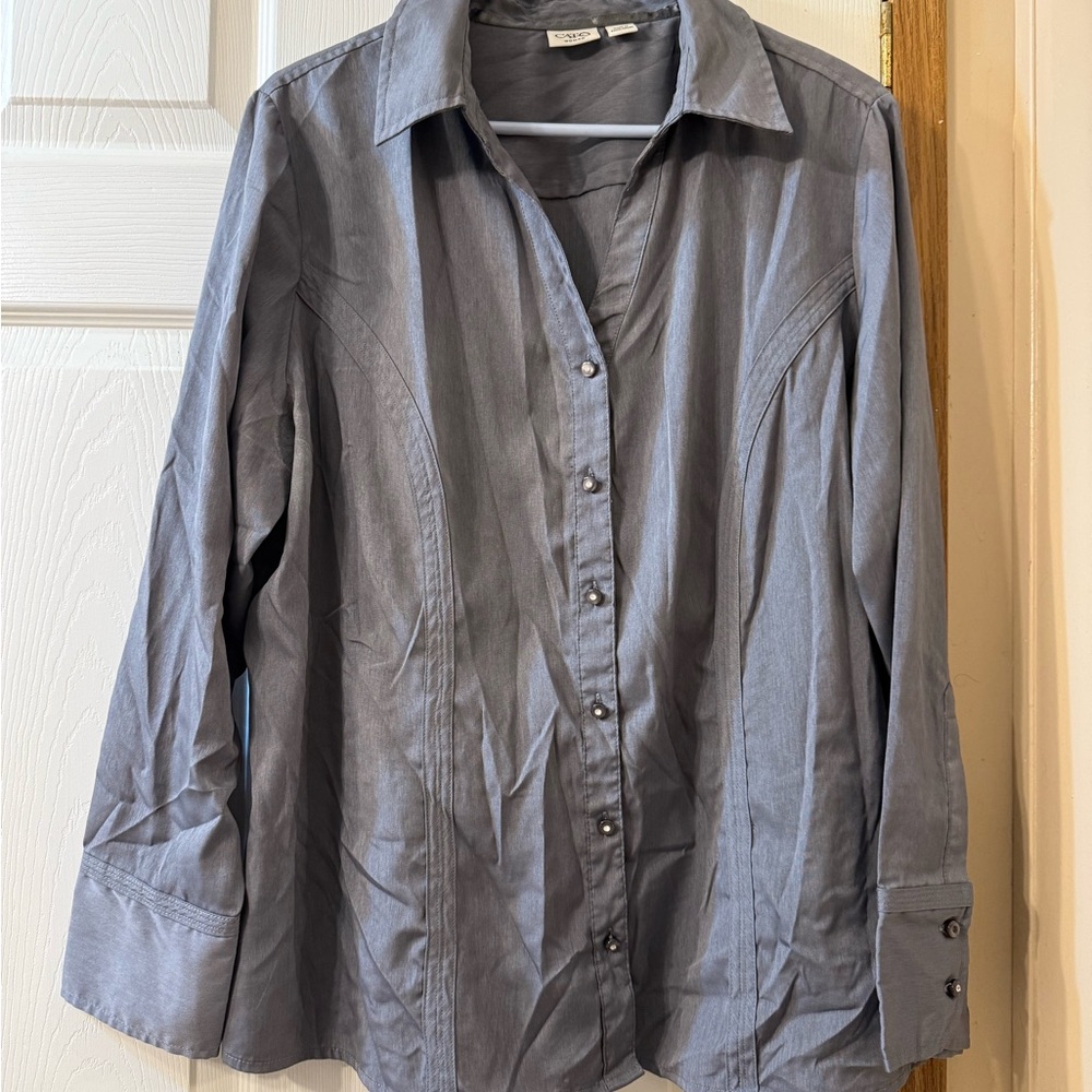 Cato Charcoal Button-Down Shirt